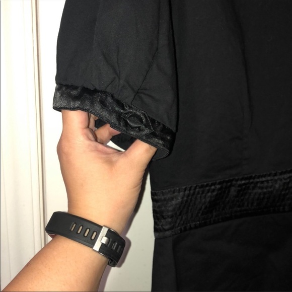 Black Button Up SS Tux Top - Picture 10 of 10